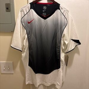 Nike Men's Total90 Futbol Jersey Black and White Shirt size XL